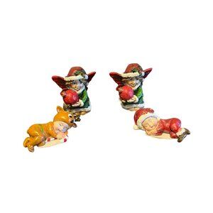 Touch Of Nature Figurine Miniature Christmas Fairies and Babies se of 4
